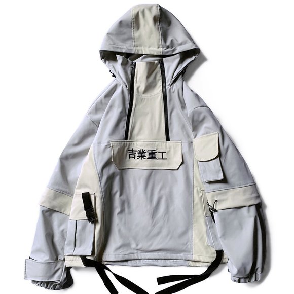 Niepce Inc Other - Techwear Streetwear Down Jacket Windbreaker Coat hi-j1-grey